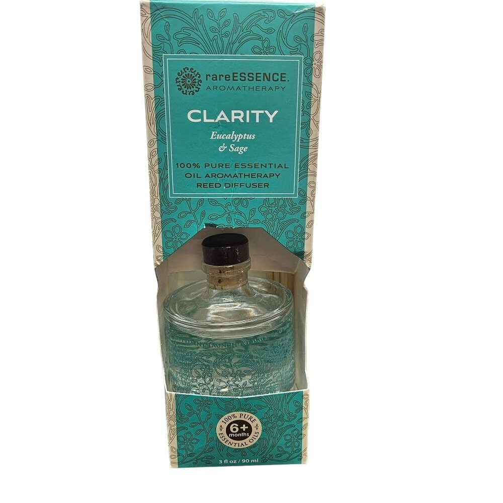 RareESSENCE Clarity Reed Diffuser Eucalyptus & Sage 100% Pure Essential Oil Arom